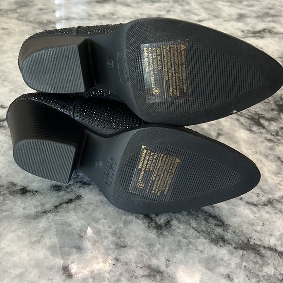 Black Rhinestone Boots - Picture 3 of 6